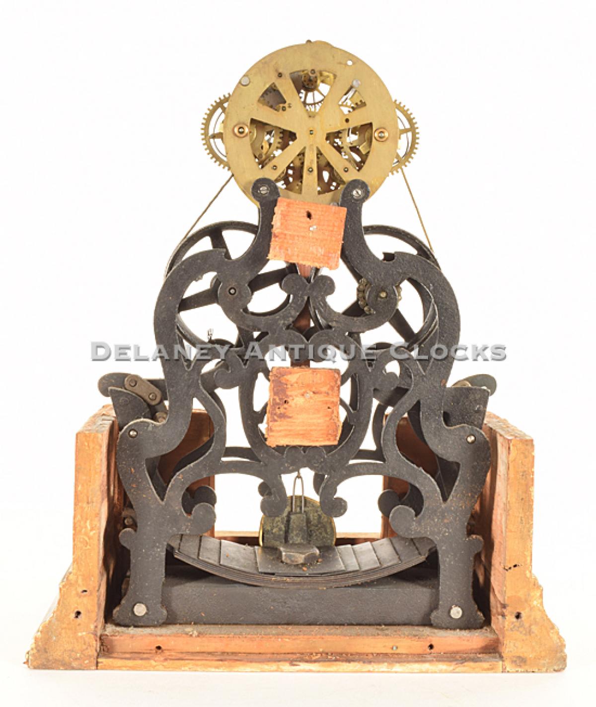 The Atkins Clock Manufacturing Company of Bristol, Connecticut. This very  rare 30-day shelf model is called the Gilt Parlor. XX-14. | Delaney Antique  Clocks